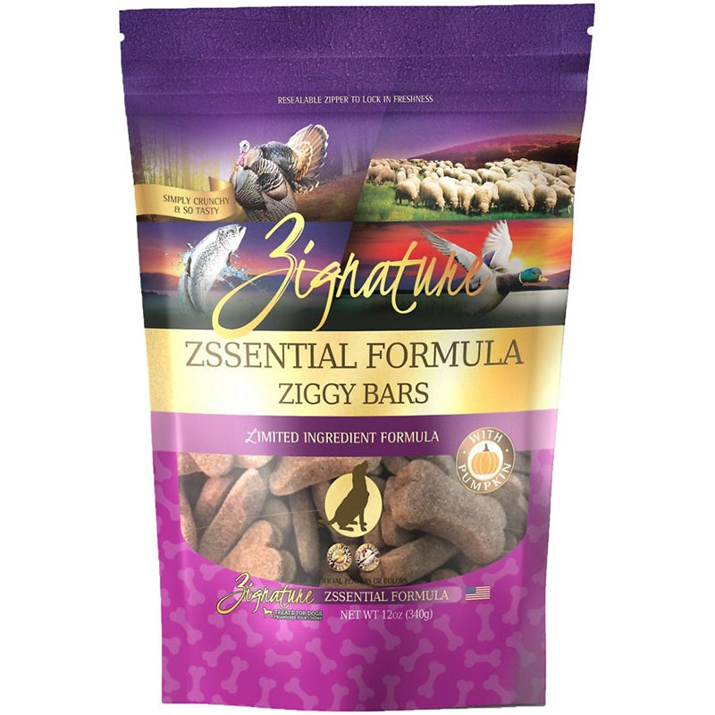 Zignature Ziggy Bars Dog Treats – Zssentials – 12oz