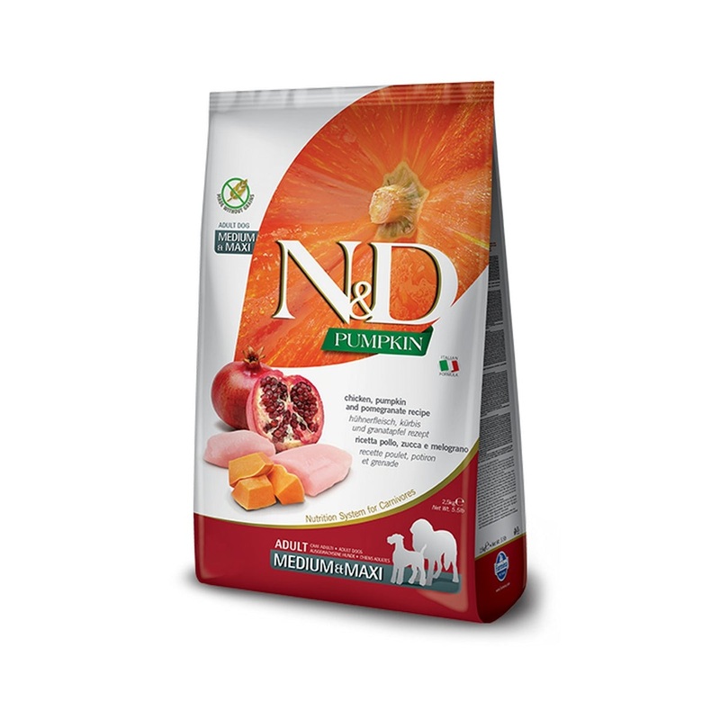 Farmina N&D Ancestral Grain  Puppy Dry Dog Food – Chicken & Pomegranate, Medium/Maxi Kibble – 5.5lb
