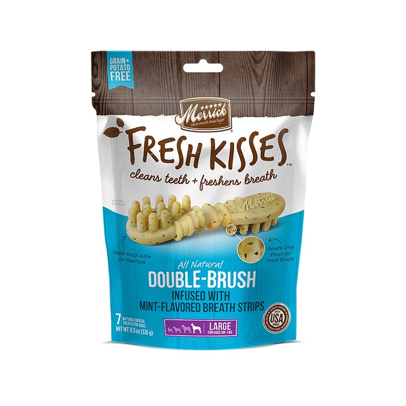 Merrick Fresh Kisses Mint Breath Strips For Large Dogs, 4 Pieces