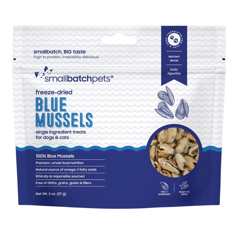 Smallbatch Pets Freeze-Dried Blue Mussels Dog & Cat Treats 2oz