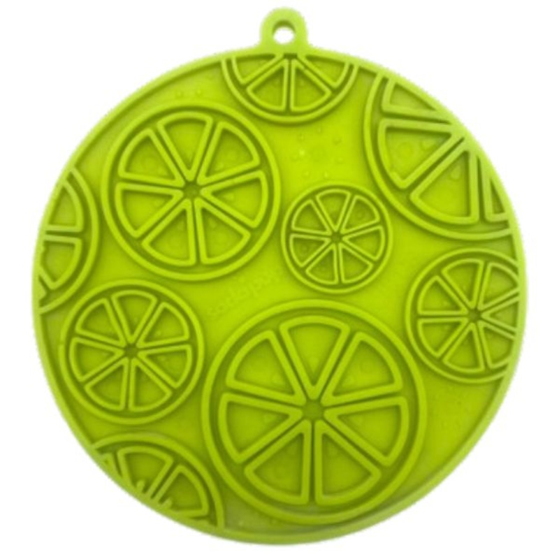 SodaPup Citrus Design eMat Enrichment Lick Mat With Suction Cups