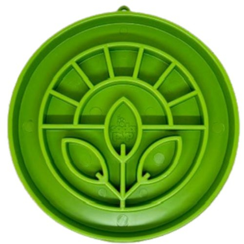 SodaPup eTray Garden Enrichment Shallow Slow Feeder Green