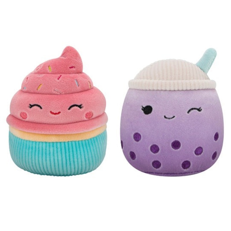 Squishmallows 2-Pack Squeaky Plush Dog Toy Sweets – Poplina & Diedre
