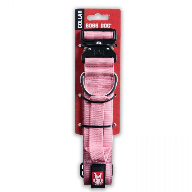 Boss Dog Tactical Collar 1.2 Wide 13-16 Small Solid Pink