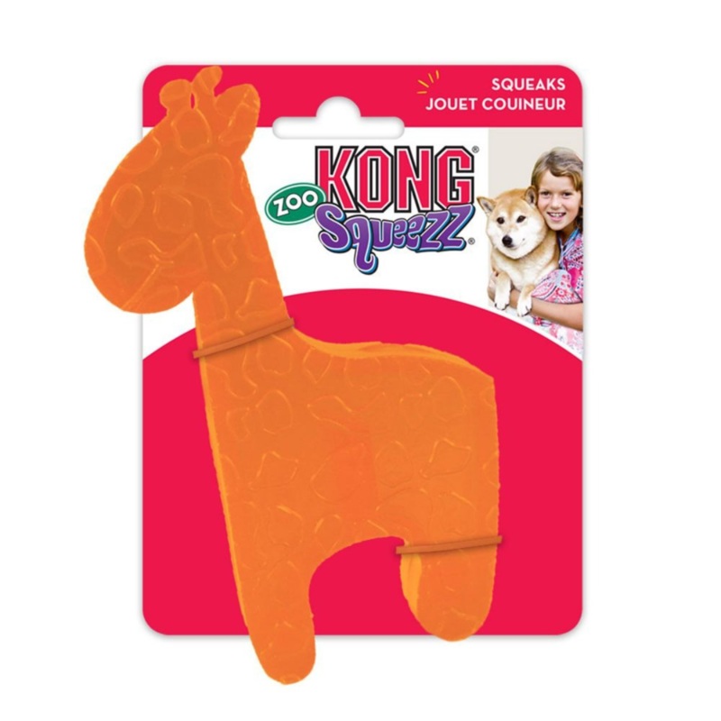 Kong Zoo Squeezz Giraffe Toy for Dogs, Small
