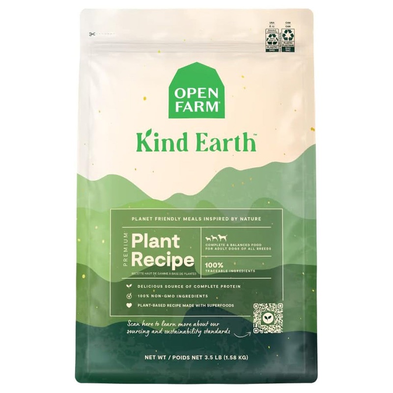 Open Farm Kindearth Premium Plant Kibble Dry Dog Food 3.5lb Bag