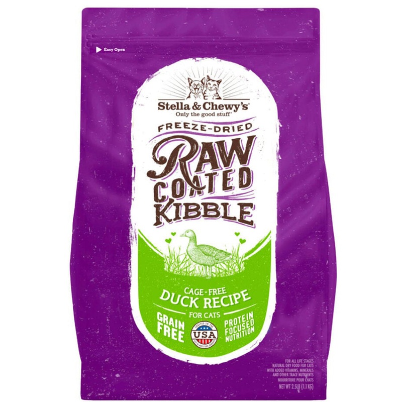 Stella & Chewy’s Raw Coated Kibble Cage-Free Duck Cat Food 5lb