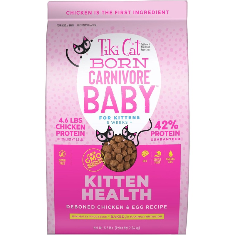 Tiki Cat Born Carnivore Baby Deboned Chicken & Egg Dry Cat Food 5.6lb