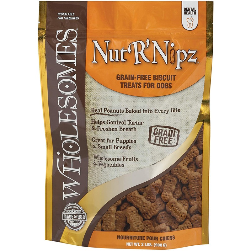 Wholesomes Gourmet Rewards Nut’R’Nipz Grain Free Biscuit Treats for Dogs 2lb