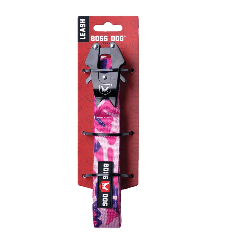 Boss Dog Camo Pink Dog Leash 1 x 6′