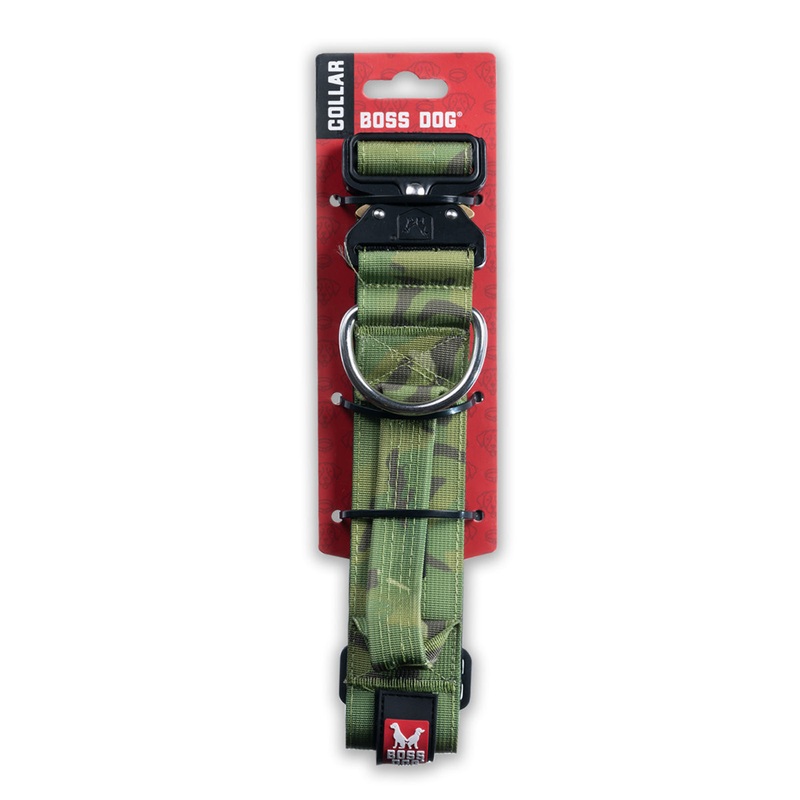 Boss Dog Collar Camo Green 1.2 Small