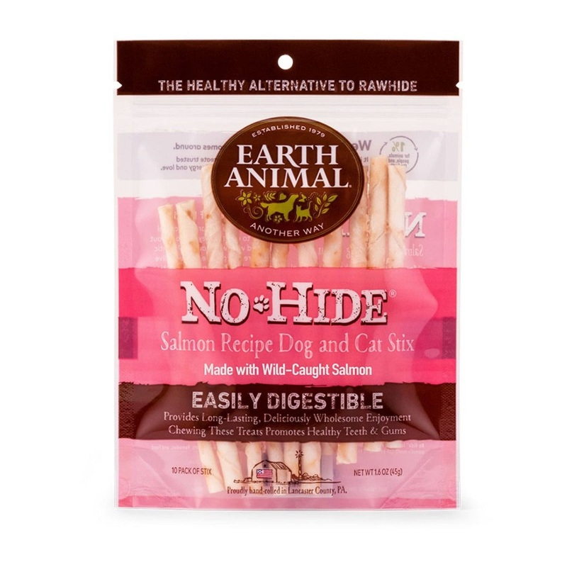 Earth Animal No-Hide Salmon Stix Dog & Cat Chew Treats 90CT