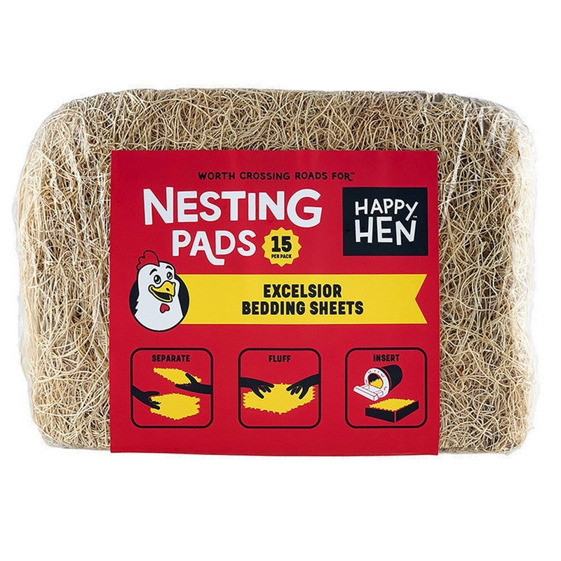 Happy Hen Treats Excelsior Nesting Pads Chicken Bedding 15/Pack