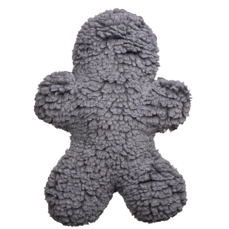 HuggleHounds Grey Fleece Man Dog Toy 12