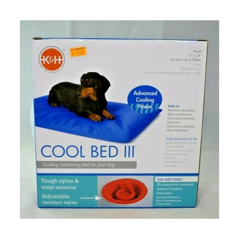 K&H Manufacturing Cool Bed III Cooling Dog Bed Blue Small 17 x 24