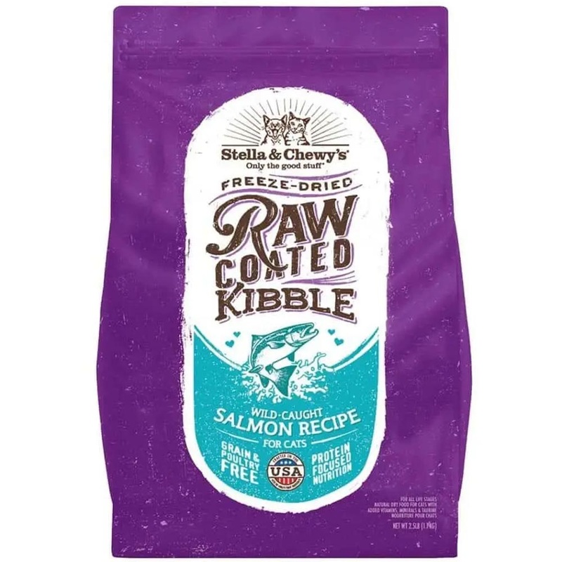 Stella & Chewy’s Raw Coated Kibble Wild-caught Salmon Recipe Dry Cat Food 10lb