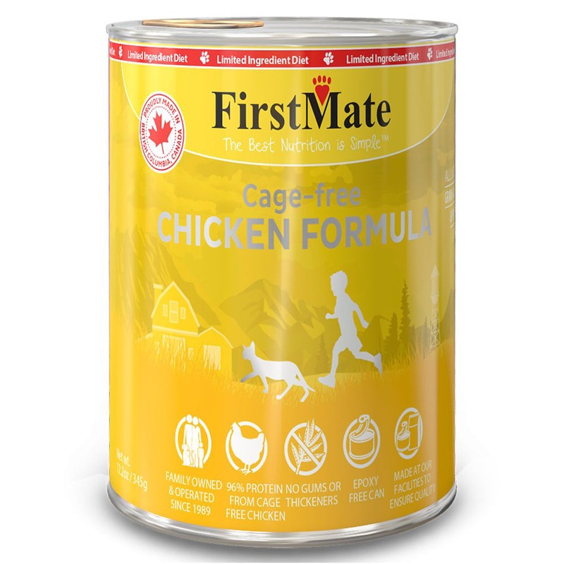 First Mate Grain-Free Cage-Free Chicken Formula Limited Ingredient Wet Cat Food 12.2oz