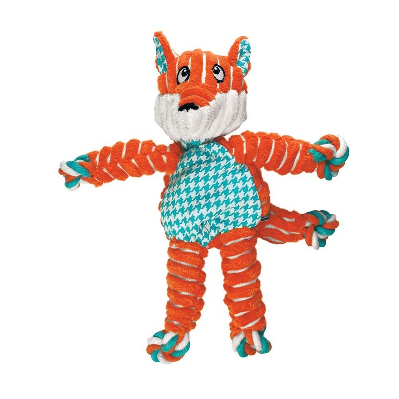 KONG Floppy Knots Fox Dog Toy M/L Orange
