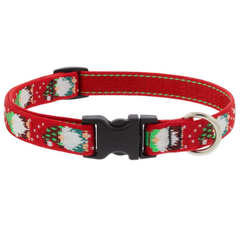 Lupine Adjustable Dog Collar 3/4 Wide x 9-14 Neck Size Gnomes