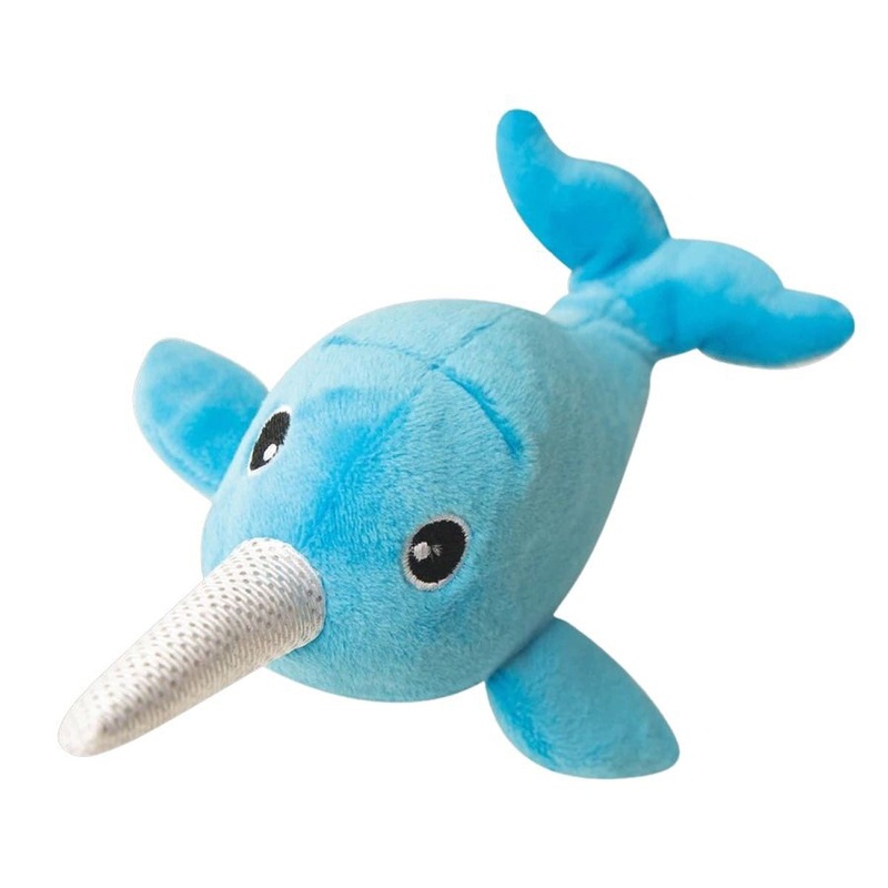 Snugarooz Pet Baby Nikki The Narwhal 5 Dog Toy