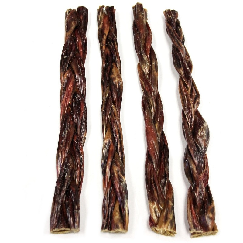 The Natural Dog Company Bully Braided Gullet 12 Dog Treats Each