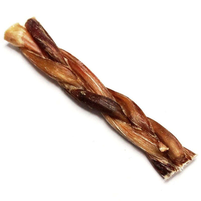The Natural Dog Company Bully Braided Stick 6 Dog Treats Each