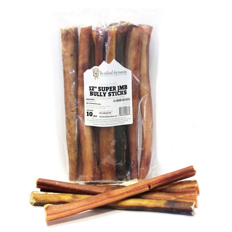 The Natural  Dog Company Bully Sticks Super Jumbo 12 Dog Treats 10pk