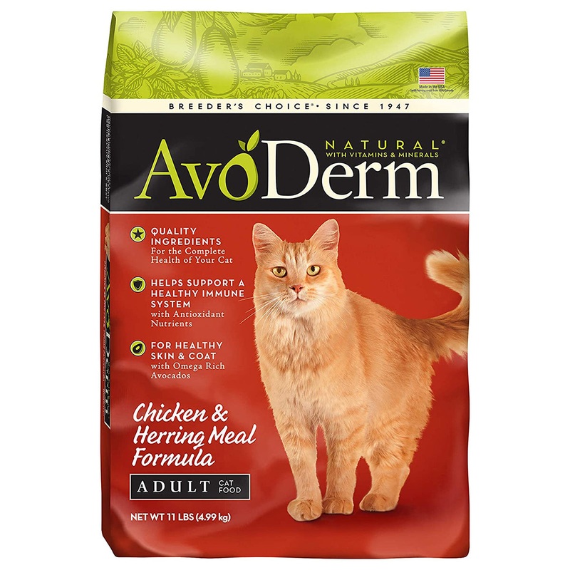 AvoDerm Natural Dry Cat Food – Chicken & Herring – 11lb Bag