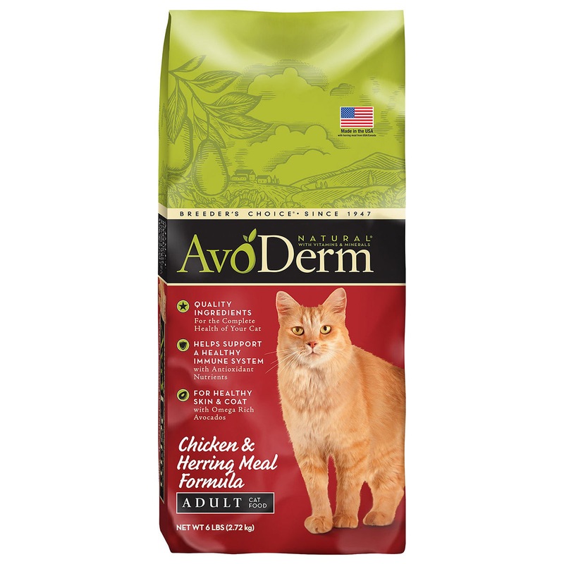 AvoDerm Natural Dry Cat Food – Chicken & Herring – 6lb Bag
