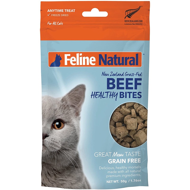 Feline Natural Beef Healthy Bites Cat Treats 1.76oz