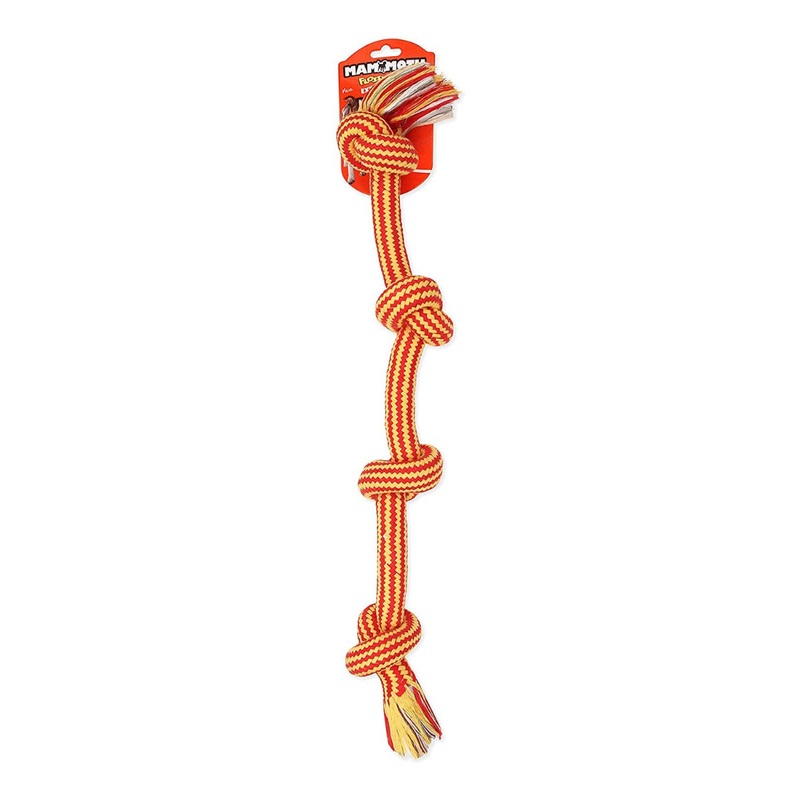 Mammoth Pet Products Flossy Chews Extra Multi Color 4 Knot Rope Tug  27