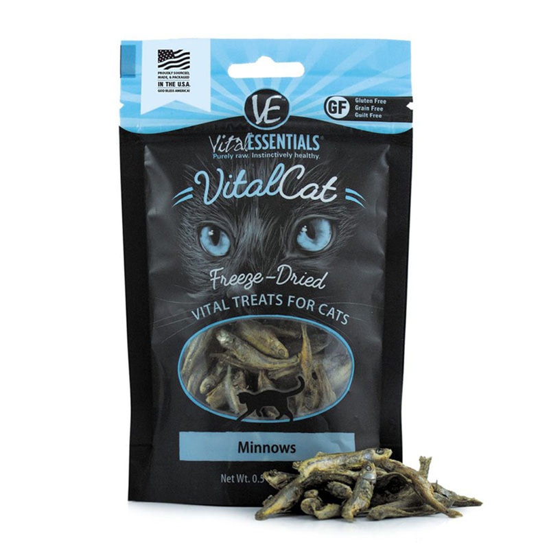 Vital Essentials Minnows Freeze-Dried Grain Free Cat Treats 0.5 oz
