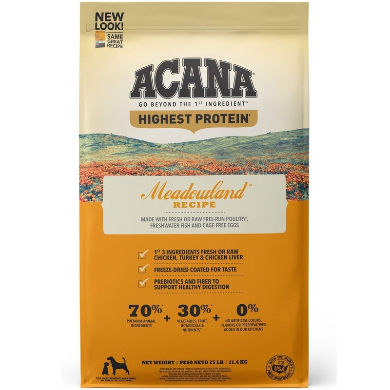 Acana Meadowland Recipe Grain-Free Dry Dog Food 25lb