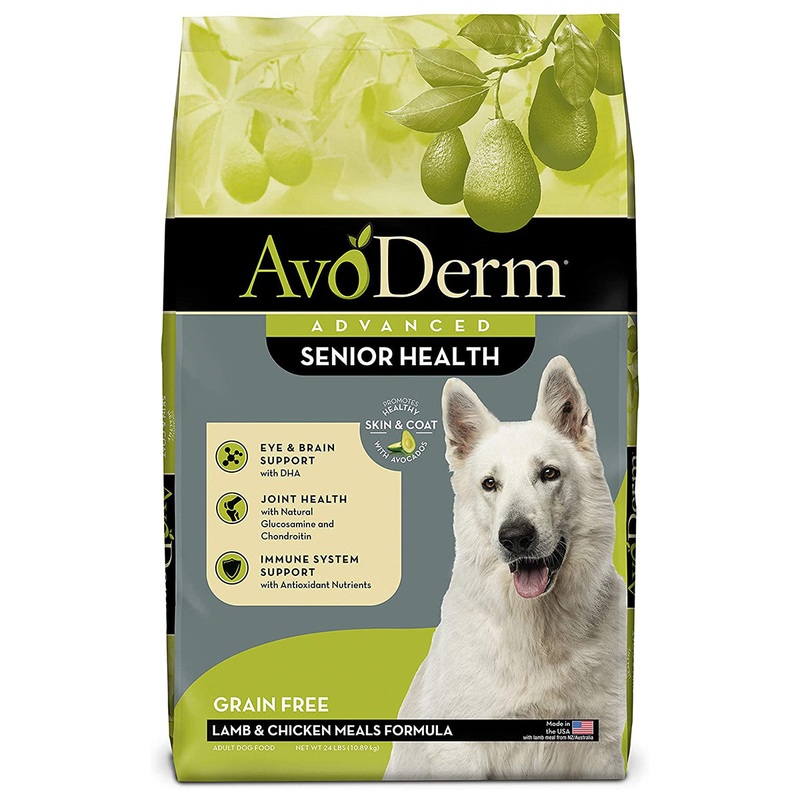 AvoDerm Advanced Senior Health Dry Dog Food – Lamb & Chicken – 24lb Bag