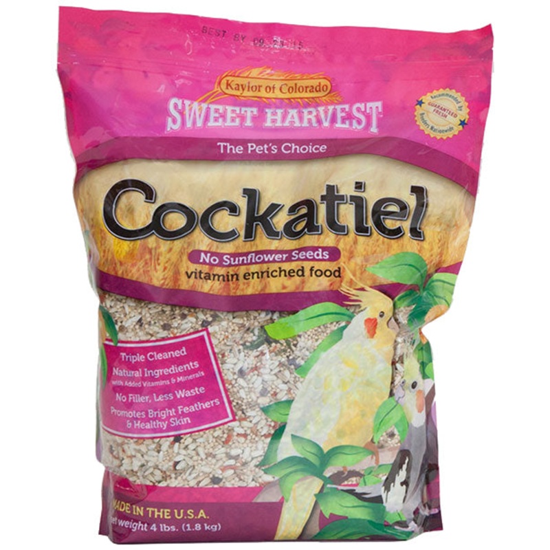 Kaylor of Colorado Cockatiel without Sunflower Seeds Sweet Harvest Bird Food 4lb