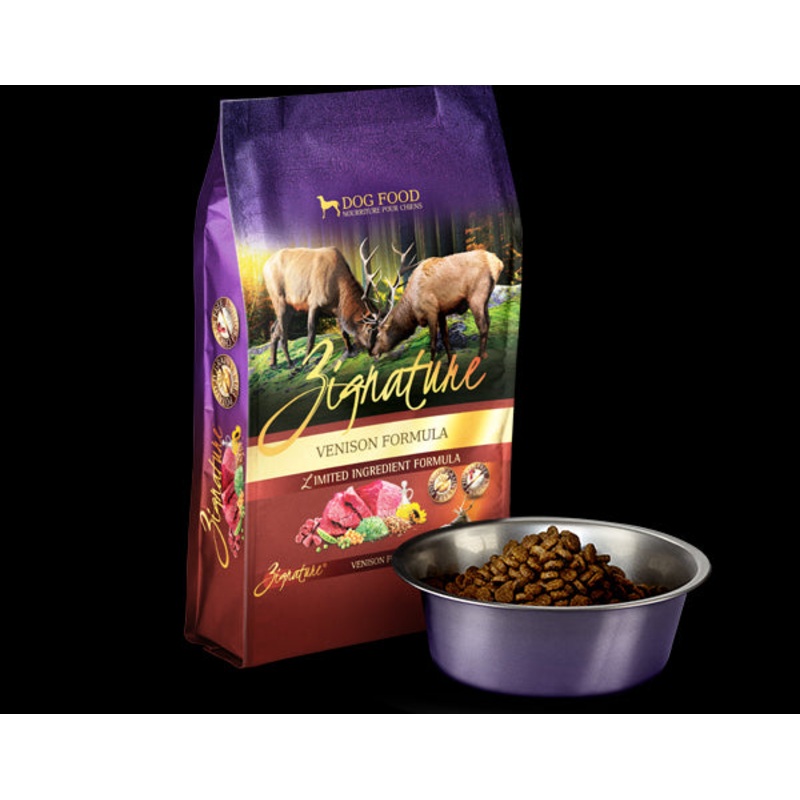 Zignature Dry Dog Food – Venison  – 25lb Bag
