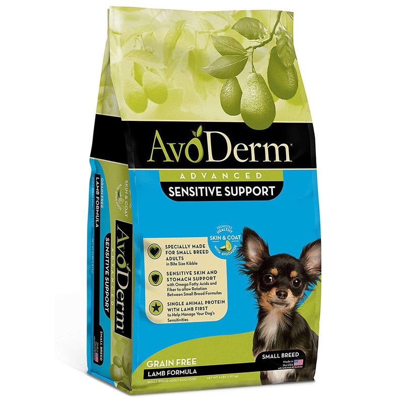 AvoDerm Advanced Sensitive Support Small Breed Dry Dog Food – Lamb – 4lb Bag