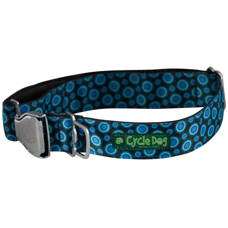 Cycle Dog SpaceDots Blue Large Dog Collar