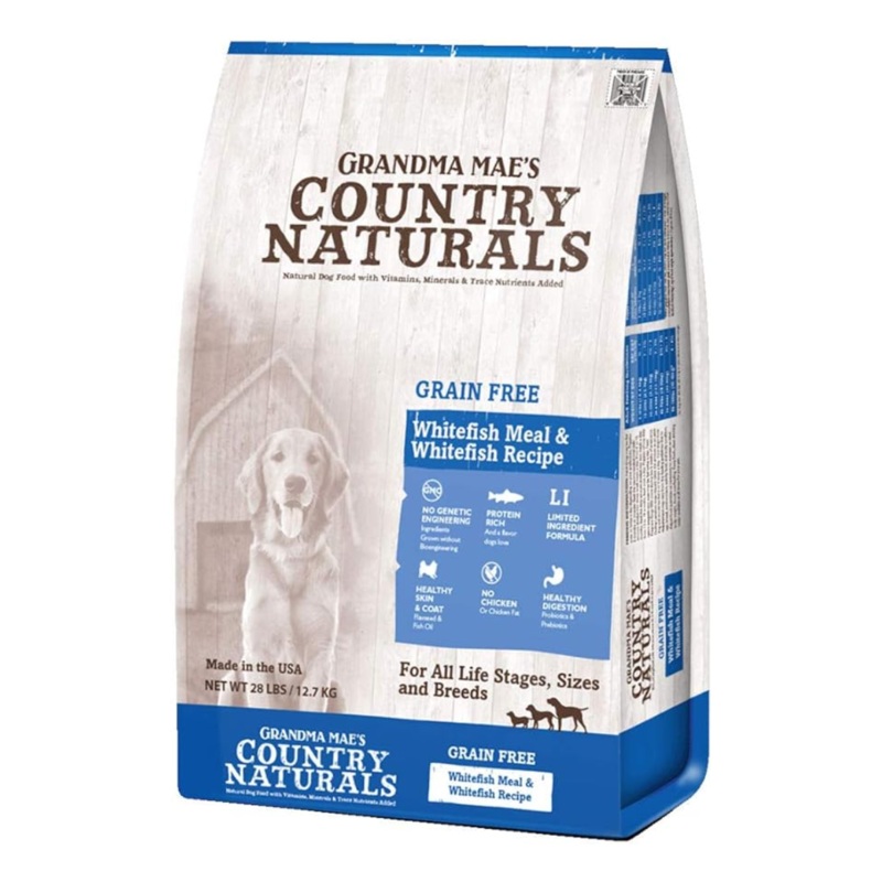 Grandma Mae’s Whitefish Grain Free Dry Dog Food 28lb