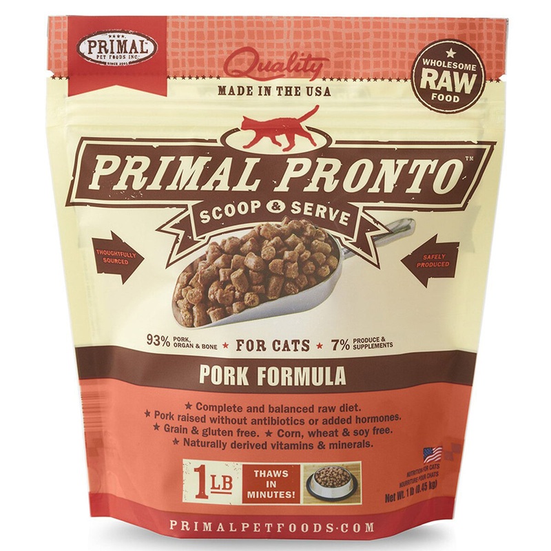 Primal Raw Frozen Pronto Pork Formula Cat Food 1lb