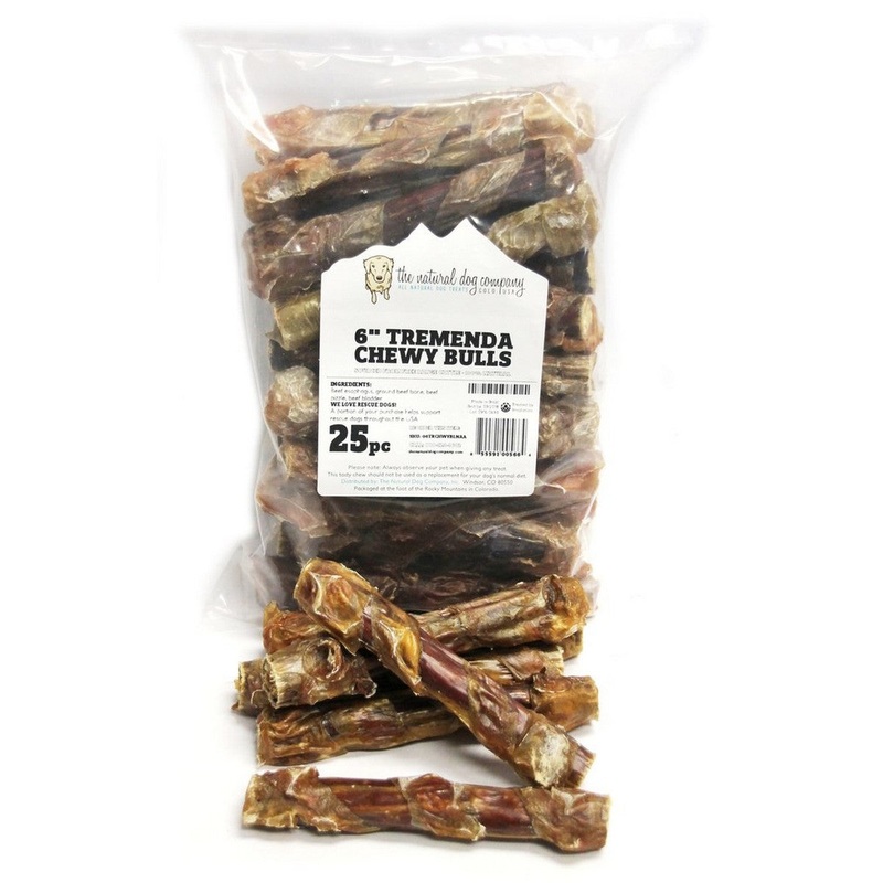 The Natural Dog Company Bully Tremenda Chewy 6 Dog Treats 25ct