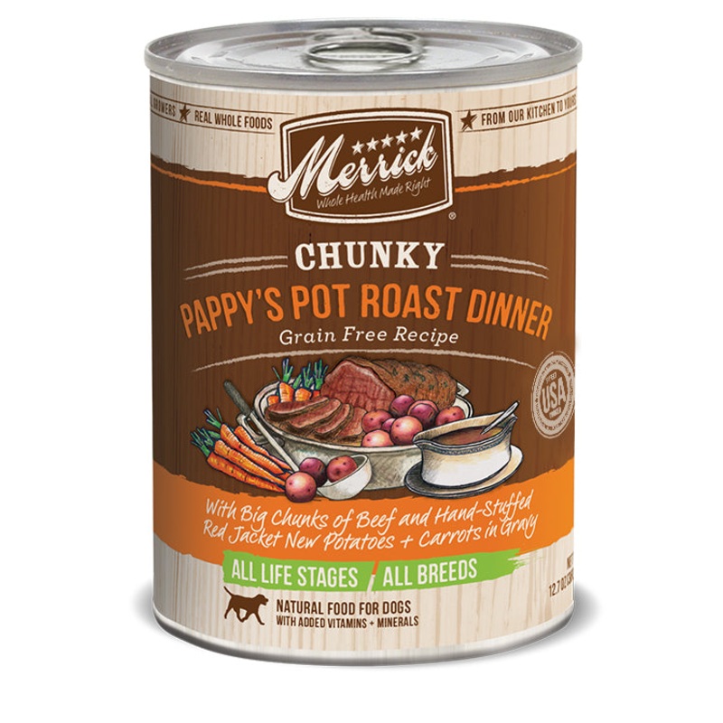 Merrick Chunky Pappy’s Pot Roast Dinner Grain Free Recipe 12.7oz