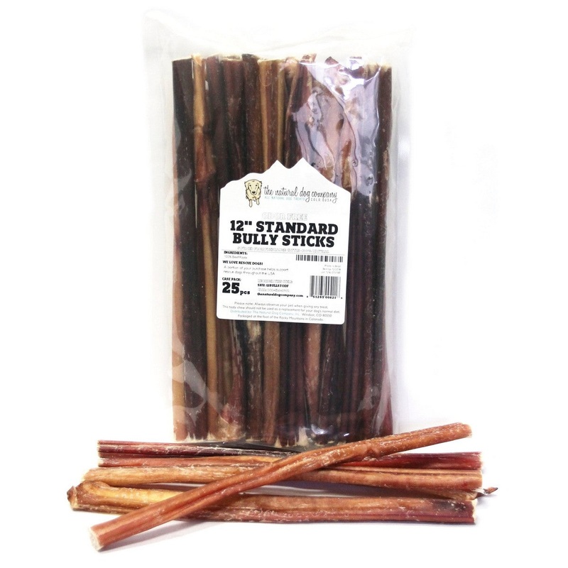 The Natural Dog Company Bully Sticks 12 Dog Treats Each