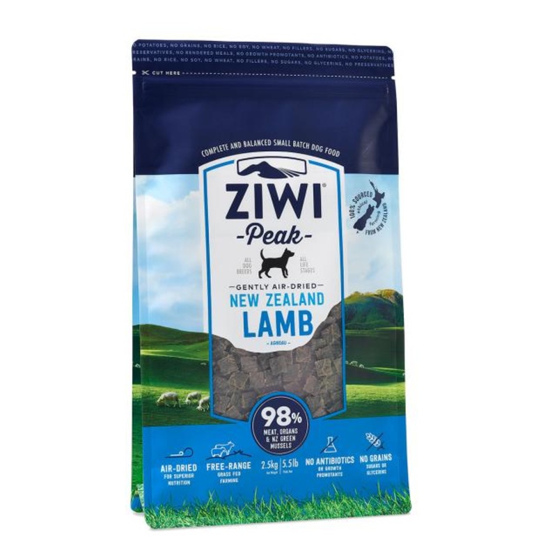 Ziwi Peak Air-Dried Dog Food – Lamb – 2.2lb Bag