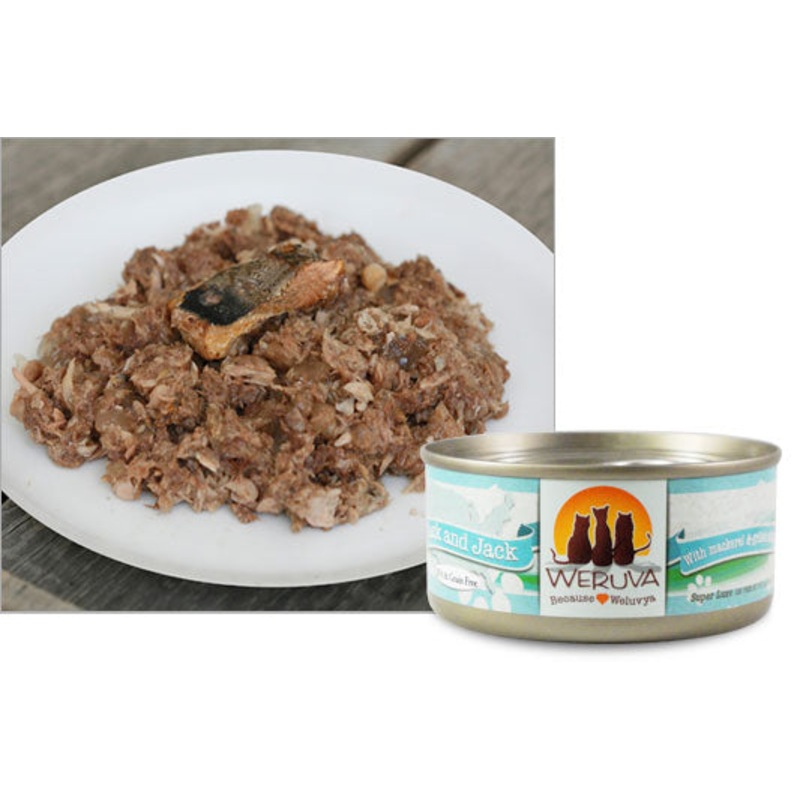 Weruva Classic Cat  Wet Cat Food  – Mack & Jack with Mackerel & Grilled Skipjack in Aspic –  10oz Can