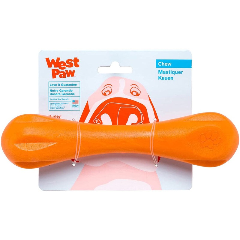 West Paw Zogoflex Hurley 4.5 Extra Small Tangerine Dog Toy