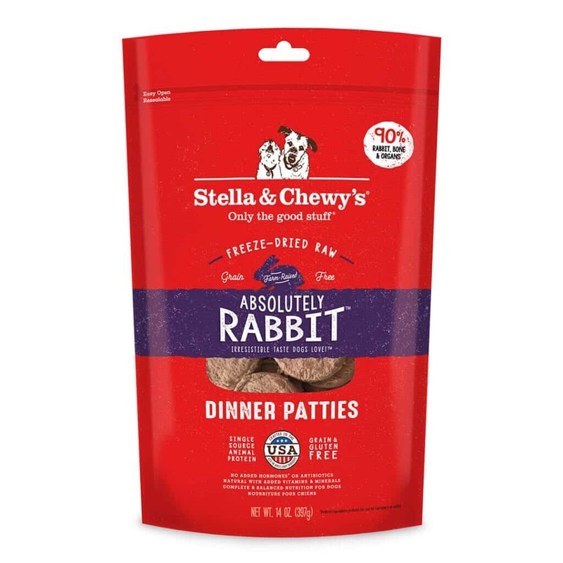 Stella & Chewy’s Absolutely Rabbit Freeze-dried Raw Dinner Patties Dog Food 14oz