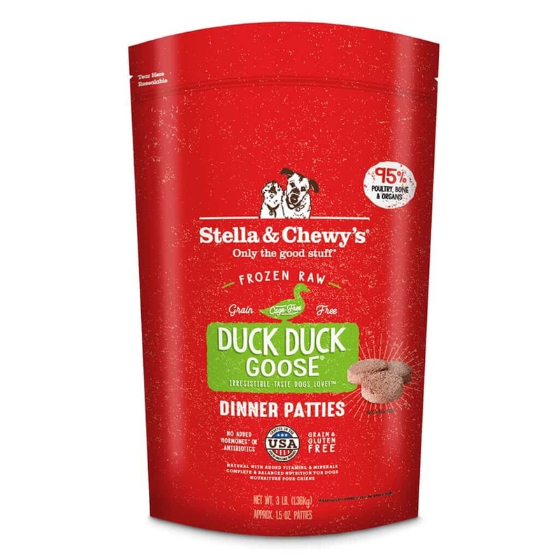 Stella & Chewy’s Duck Duck Goose Frozen Raw Dinner Patties Dog Food 6lb