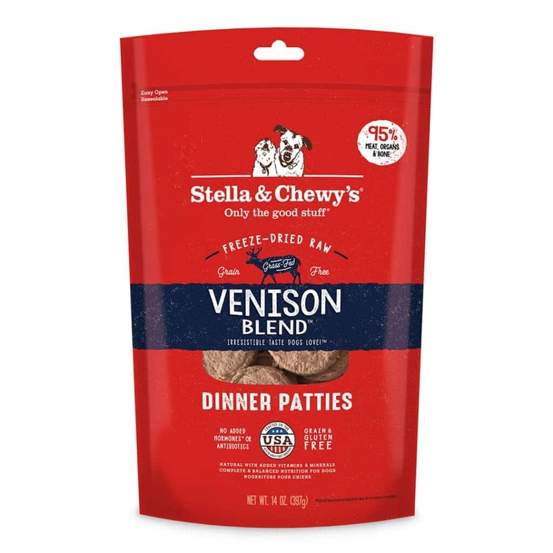 Stella & Chewy’s Venison Blend Freeze-Dried Raw Dinner Patties Dog Food 14oz