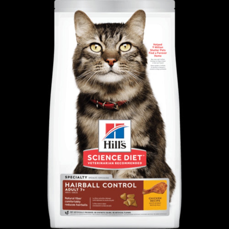 Science Diet Adult 7+ Hairball Control Dry Cat Food 7lb